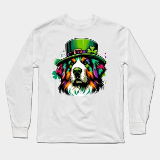 Braque Francais Pyrenean Revels in Saint Patrick's Day Long Sleeve T-Shirt